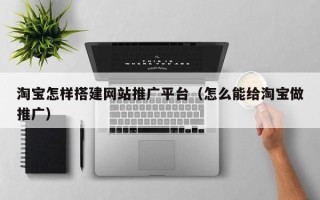磐石淘宝怎样搭建网站推广平台（怎么能给淘宝做推广）