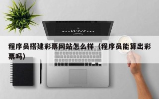 磐石程序员搭建彩票网站怎么样（程序员能算出彩票吗）